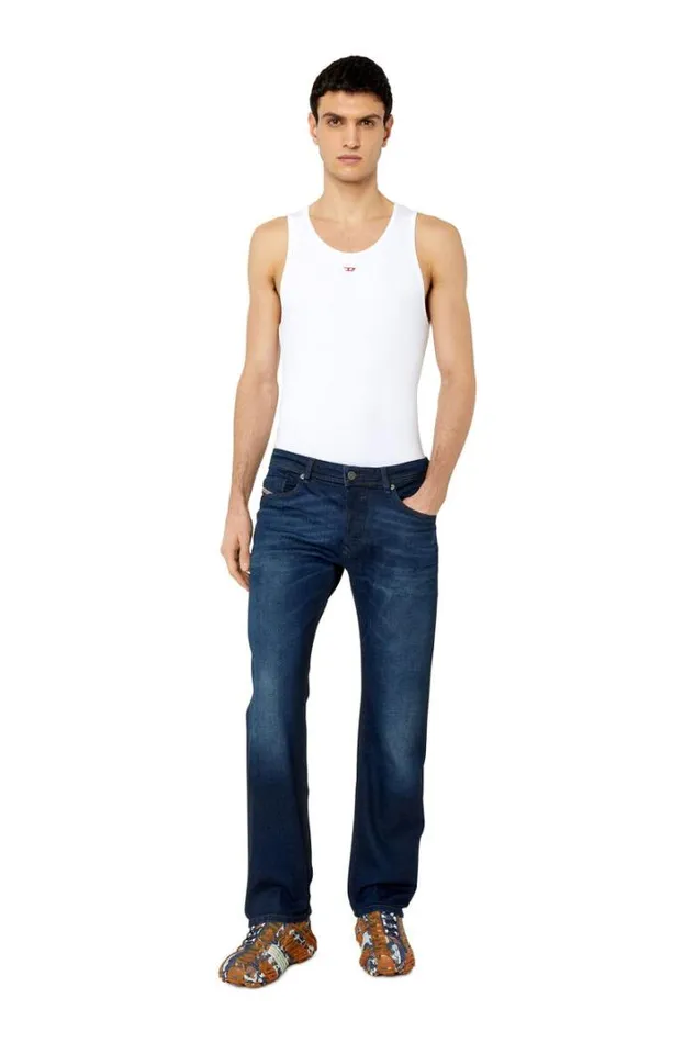 Men Straight Jeans Waykee E814w Medium Blue Diesel Straight