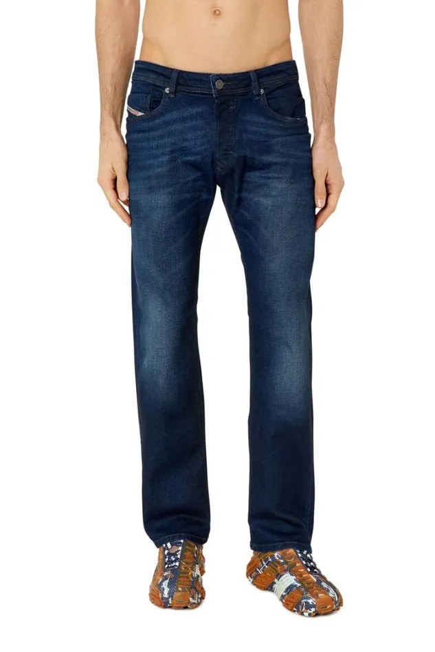 Men Straight Jeans Waykee E814w Medium Blue Diesel Straight Men Straight Jeans Waykee E814w Medium Blue Diesel Straight