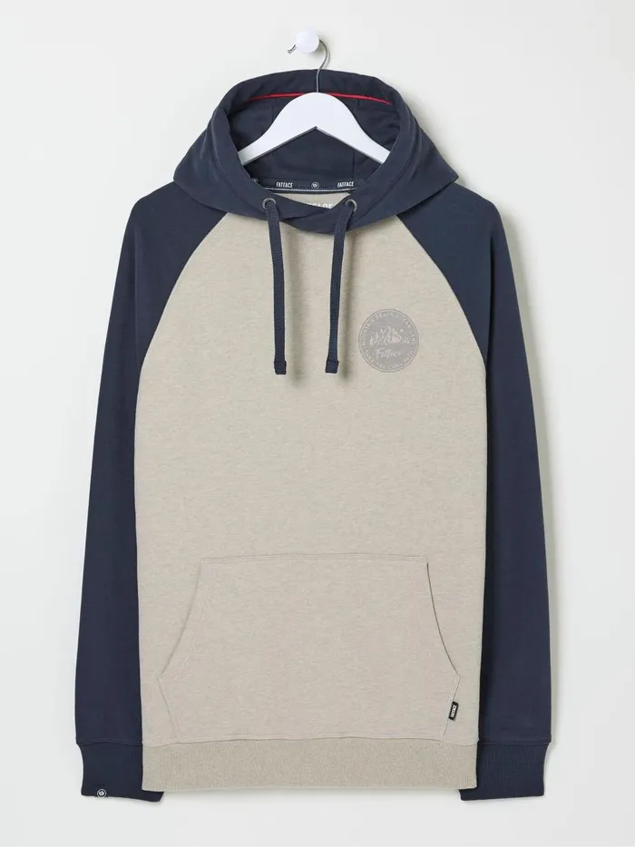 Men Sweatshirts and Hoodies Fat Face Brooke Navy Blue Graphic Hoodie
