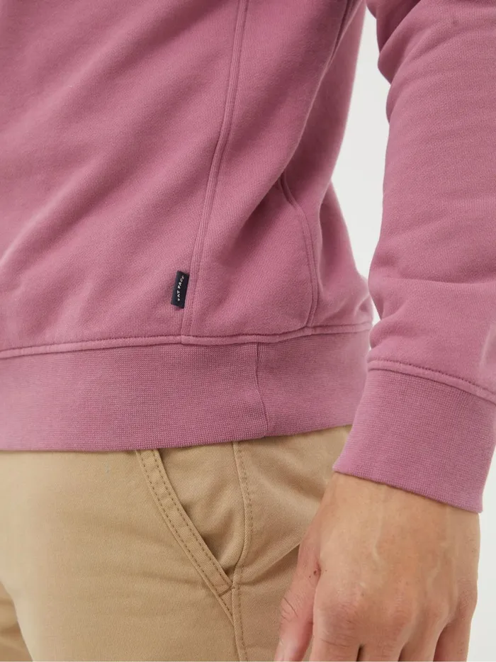 Men Sweatshirts and Hoodies Fat Face Fowey Pink Half Neck Sweatshirt