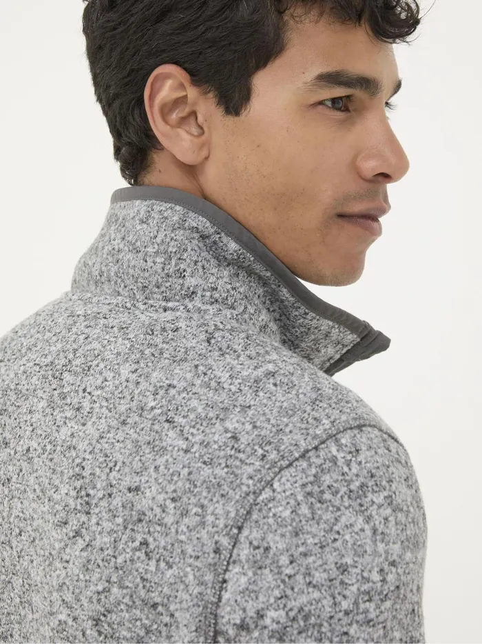 Men Sweatshirts and Hoodies Fat Face Haxby Grey Half Neck Sweatshirt
