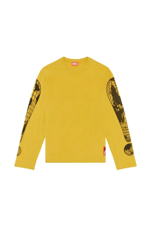 Men TCraneLsL3 Yellow Diesel Tshirts