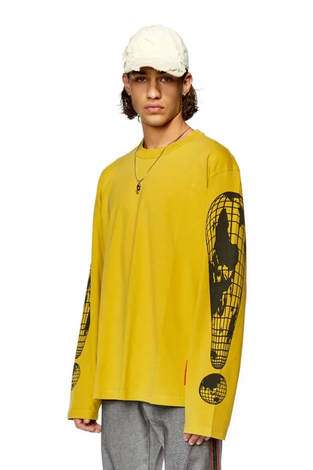 Men TCraneLsL3 Yellow Diesel Tshirts