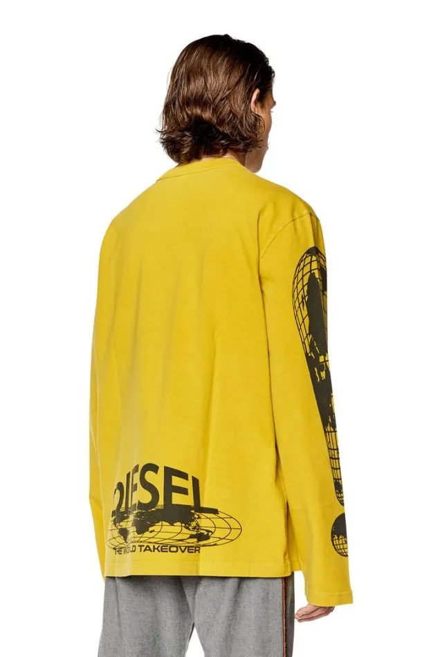 Men TCraneLsL3 Yellow Diesel Tshirts