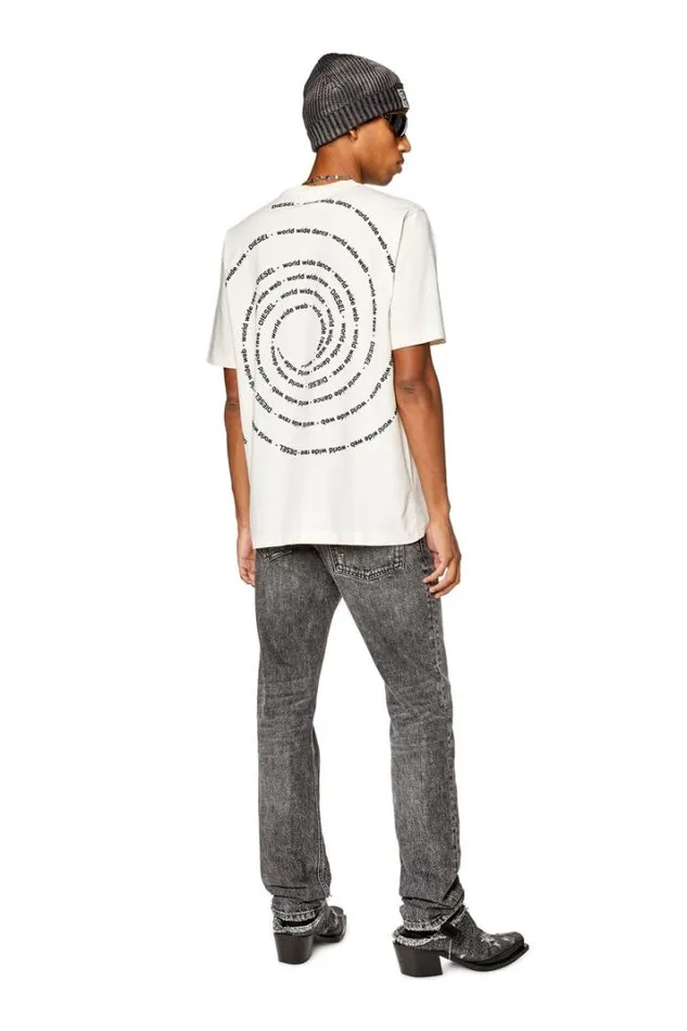 Men TJustL8 White Diesel Tshirts