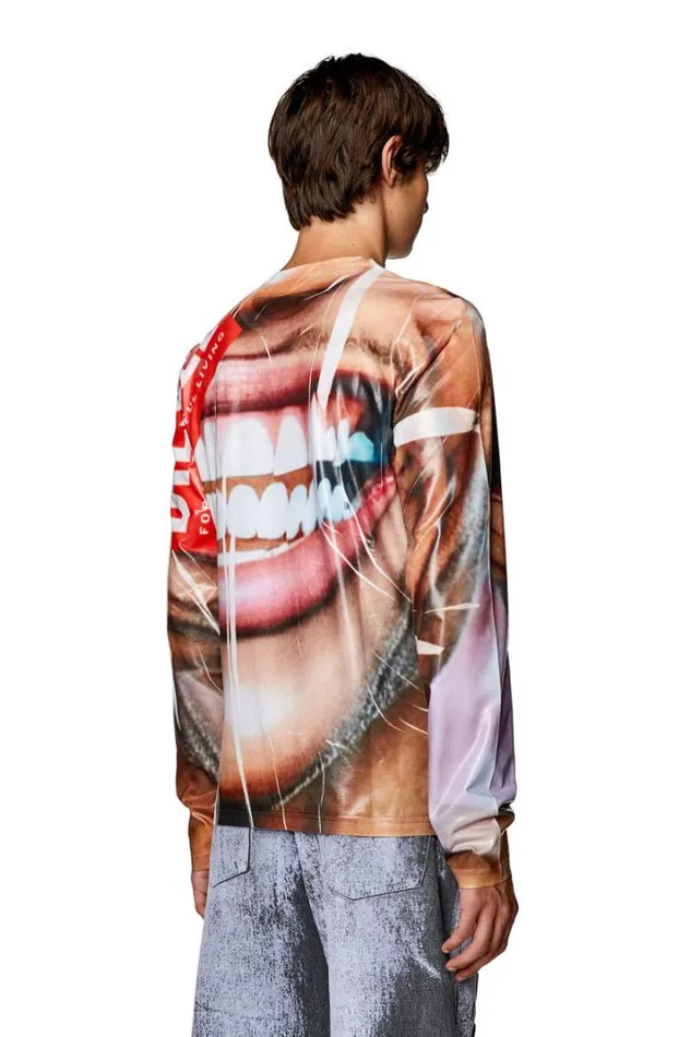 Men TNibeLs Beigewhite Diesel Tshirts