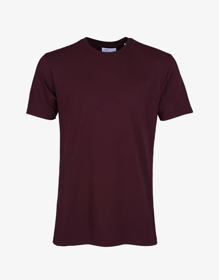 Men TShirts Colorful Standard Classic Organic Tee Oxblood Red