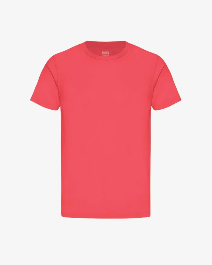Men TShirts Colorful Standard Classic Organic Tee Red Tangerine