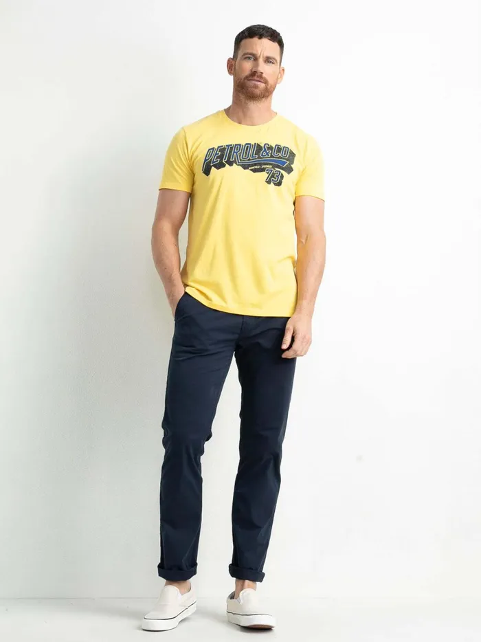 Men TShirts Petrol Industries Artwork TShirt Fresh Lemon