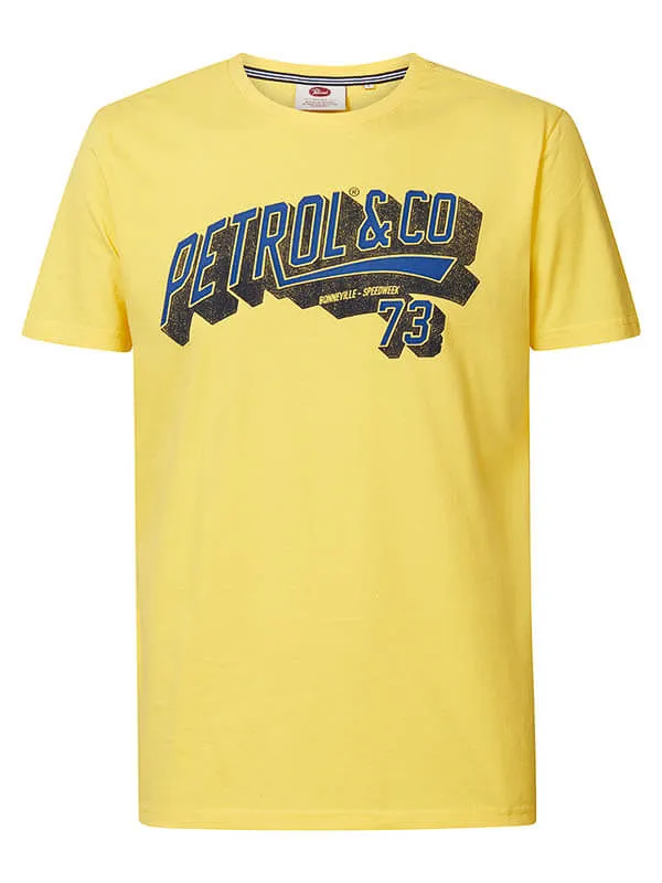 Men TShirts Petrol Industries Artwork TShirt Fresh Lemon