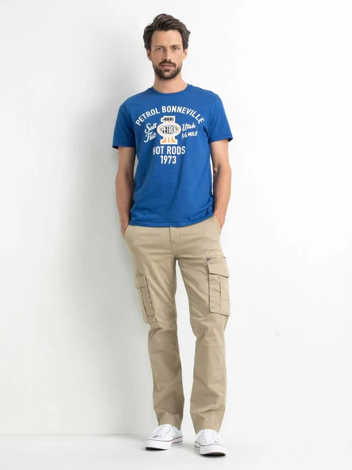 Men TShirts Petrol Industries Artwork TShirt Imperial Blue
