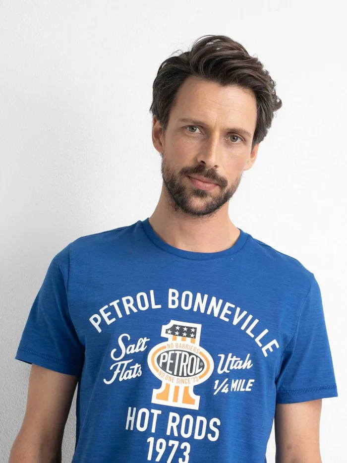 Men TShirts Petrol Industries Artwork TShirt Imperial Blue