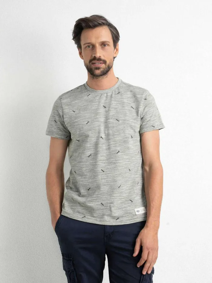 Men TShirts Petrol Industries MiniPrint TShirt Dusty Army