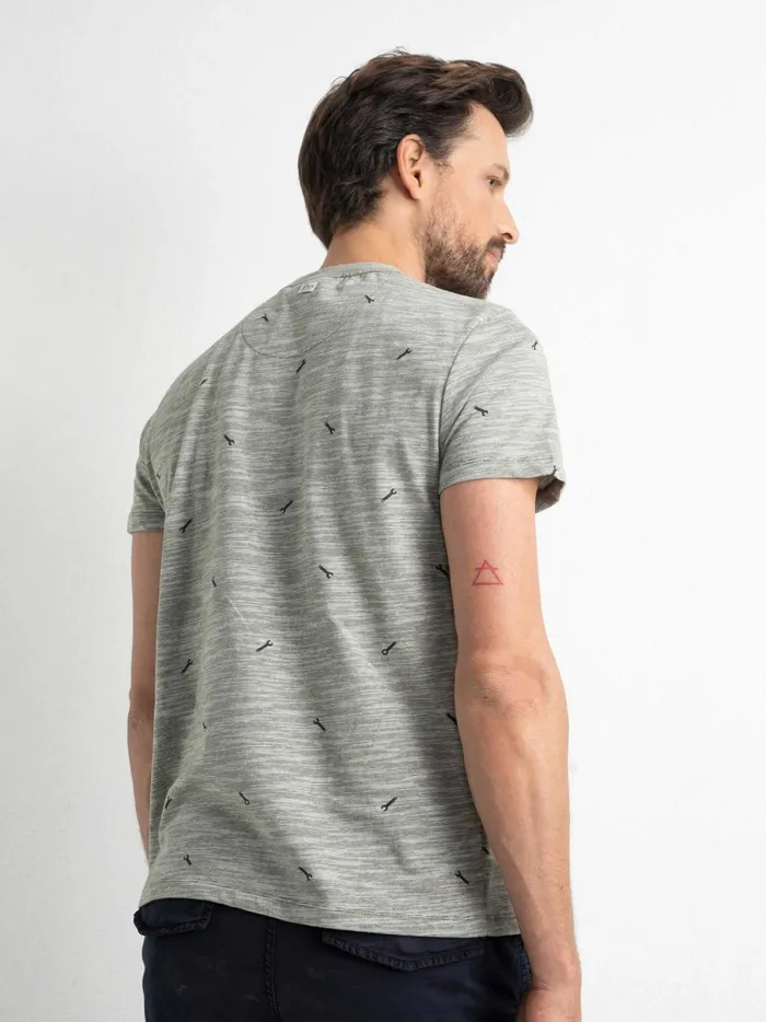 Men TShirts Petrol Industries MiniPrint TShirt Dusty Army