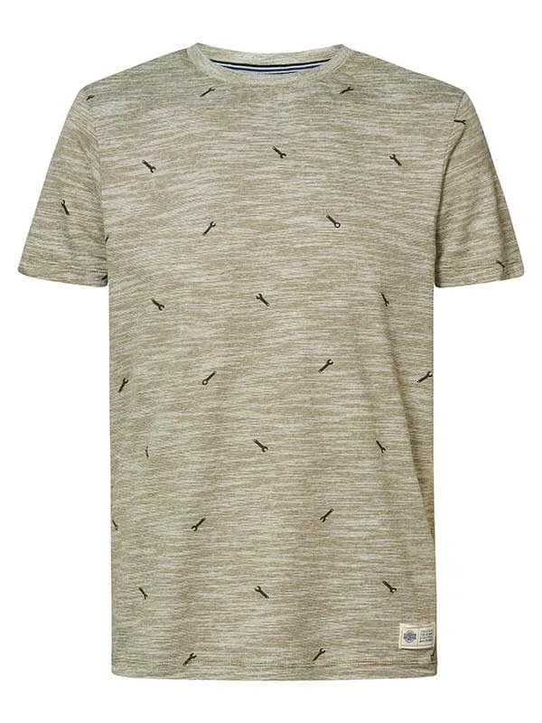 Men TShirts Petrol Industries MiniPrint TShirt Dusty Army