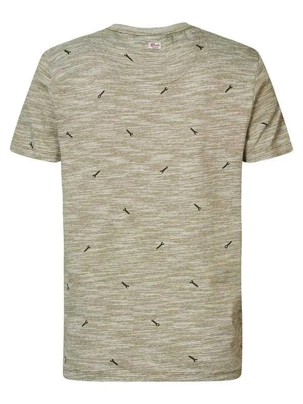 Men TShirts Petrol Industries MiniPrint TShirt Dusty Army
