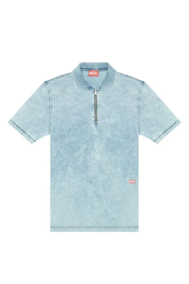 Men TSmithZip Light Blue Diesel Tshirts Men TSmithZip Light Blue Diesel Tshirts