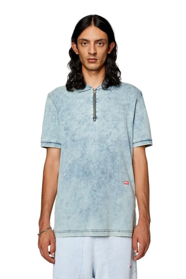 Men TSmithZip Light Blue Diesel Tshirts Men TSmithZip Light Blue Diesel Tshirts