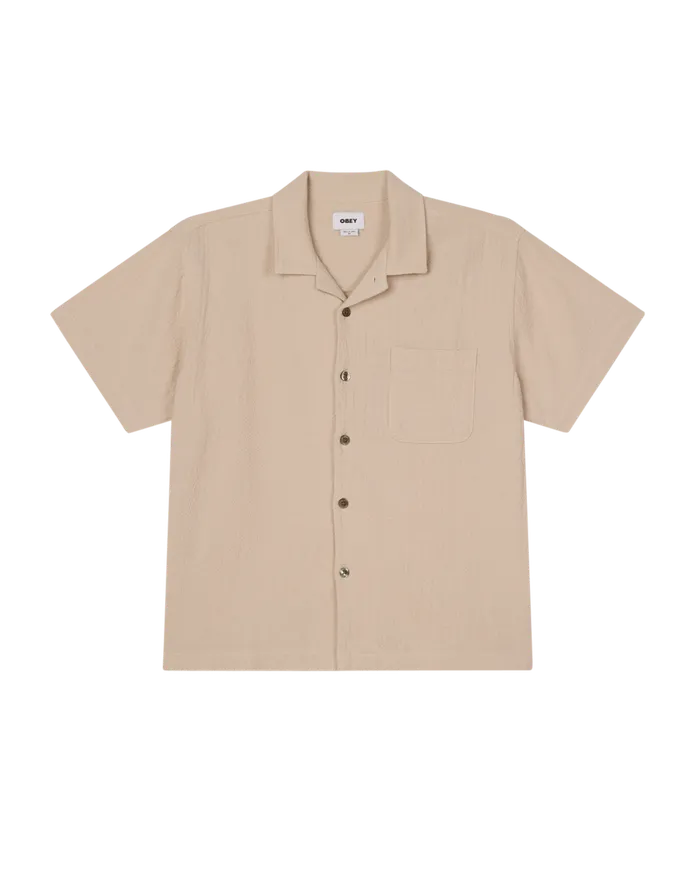 Men TOPS OBEY Clothing CURTIS SS SHIRT Natural