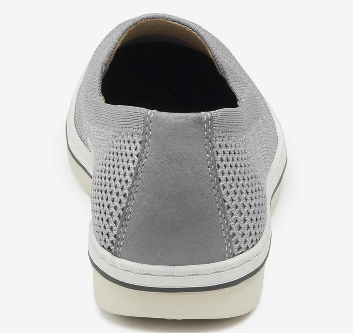 Men Trenton Knit SlipOn Light Gray Knit JohnstonandMurphy SlipOns and Loafers