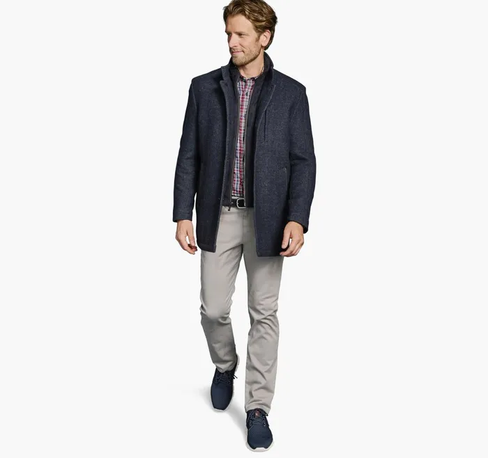 Men Upton Car Coat Navy JohnstonandMurphy Coats Jackets and Vests Men Upton Car Coat Navy JohnstonandMurphy Coats Jackets and Vests