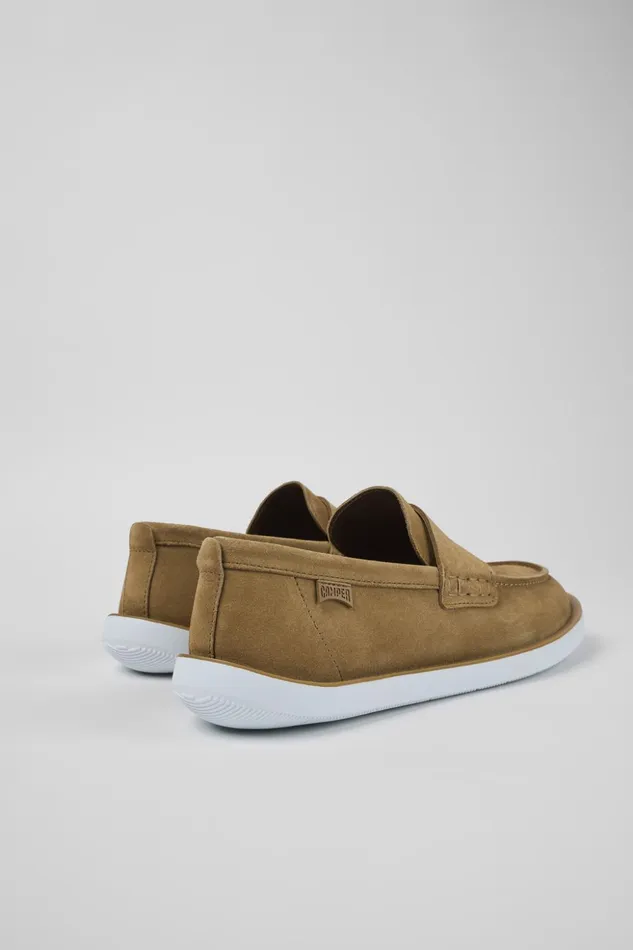 Men Wagon Brown Nubuck Moccasin Camper Formal Shoes Men Wagon Brown Nubuck Moccasin Camper Formal Shoes