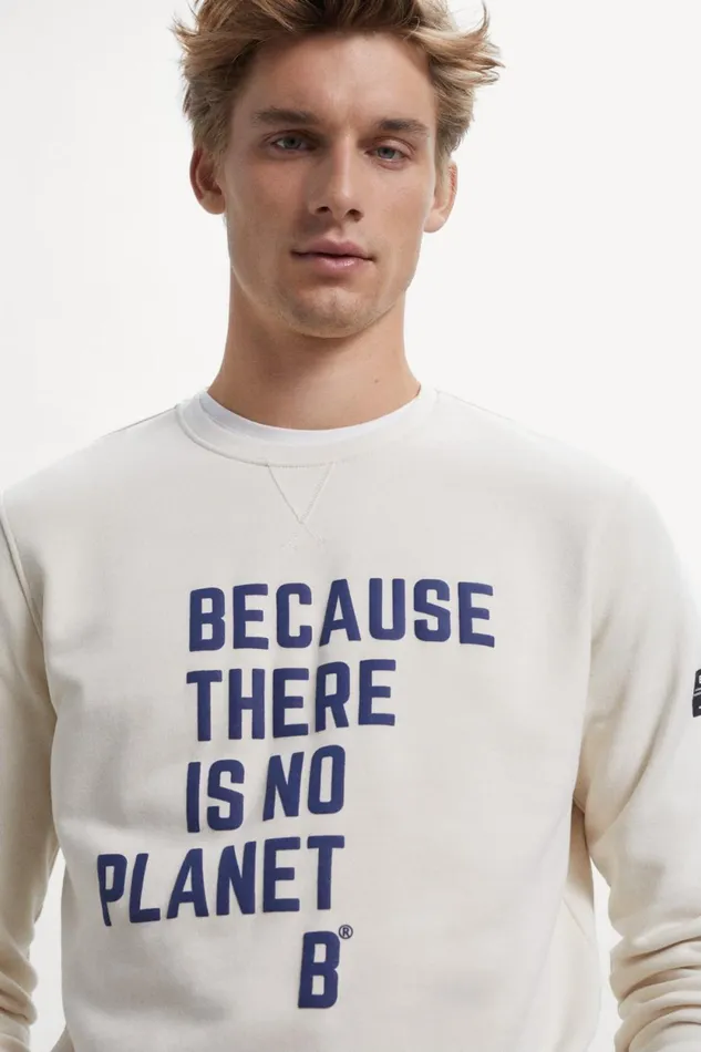 Men White Aix Sweatshirt Ecoalf Sweatshirts
