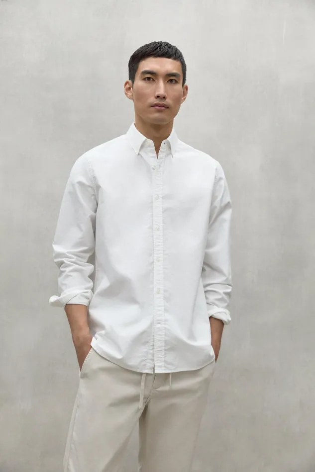 Men White Antonio Shirt Ecoalf Shirts