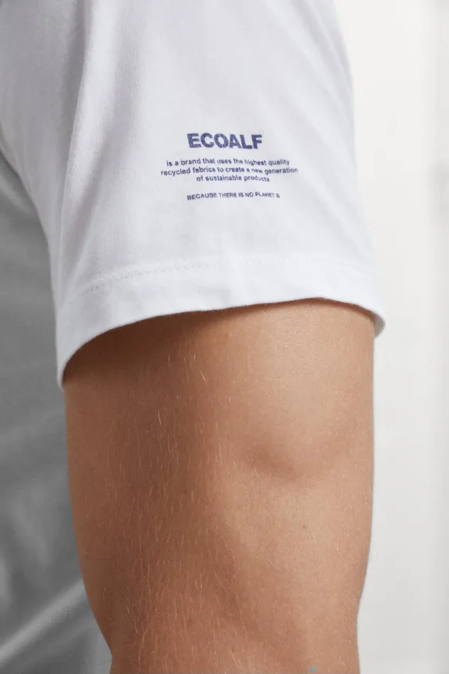 Men White Bicar TShirt Ecoalf TShirts