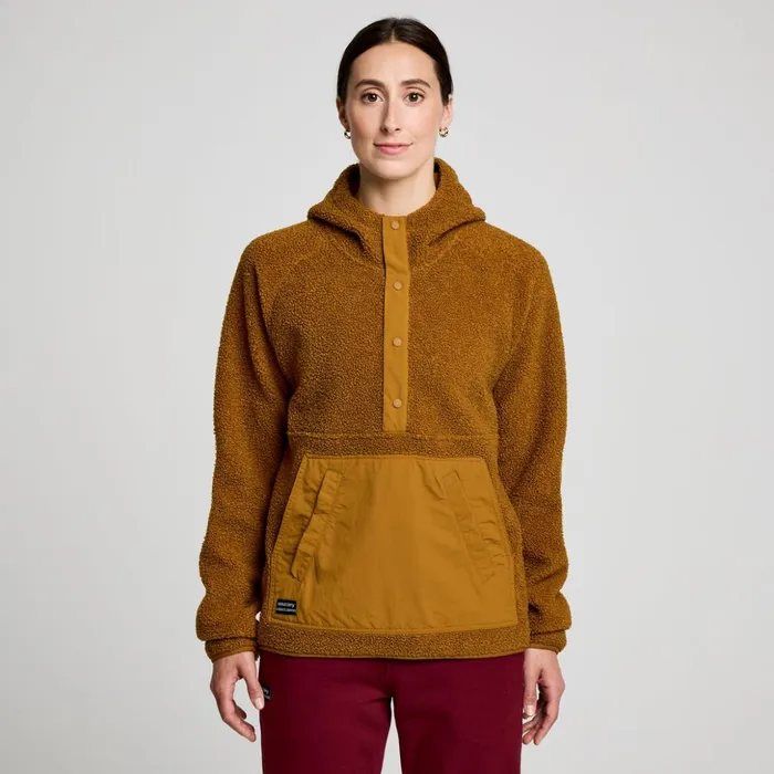 MenWomen Recovery Sherpa Pullover Bronze Saucony Jackets