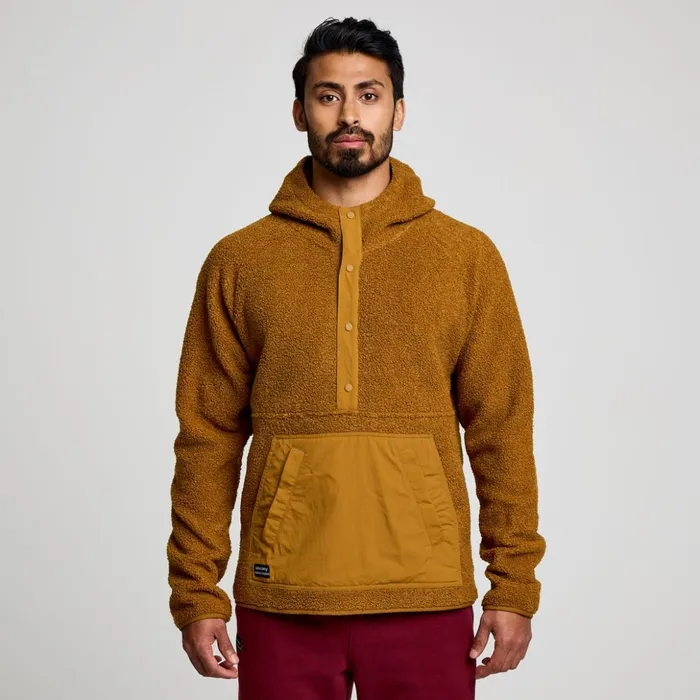 MenWomen Recovery Sherpa Pullover Bronze Saucony Jackets