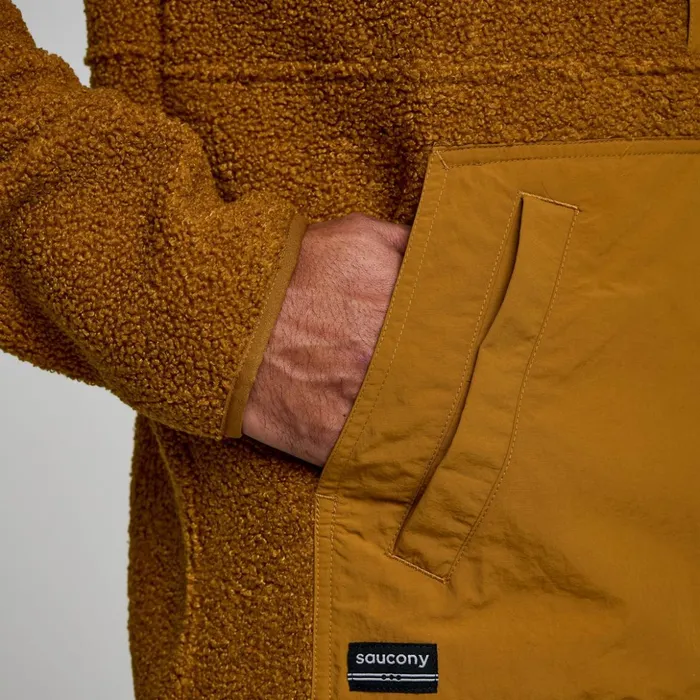 MenWomen Recovery Sherpa Pullover Bronze Saucony Jackets