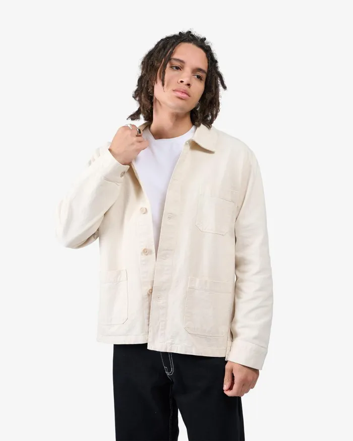 Men Workwear Jackets Colorful Standard Organic Workwear Jacket Ivory White
