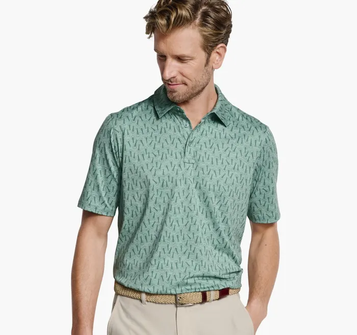Men Xc4 Performance Polo Green Tonal Guitar JohnstonandMurphy Polos and Tees