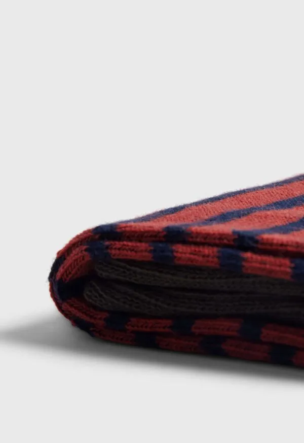 Mens Cotton Stiped Sock NavyGreen Socks Paulstuart