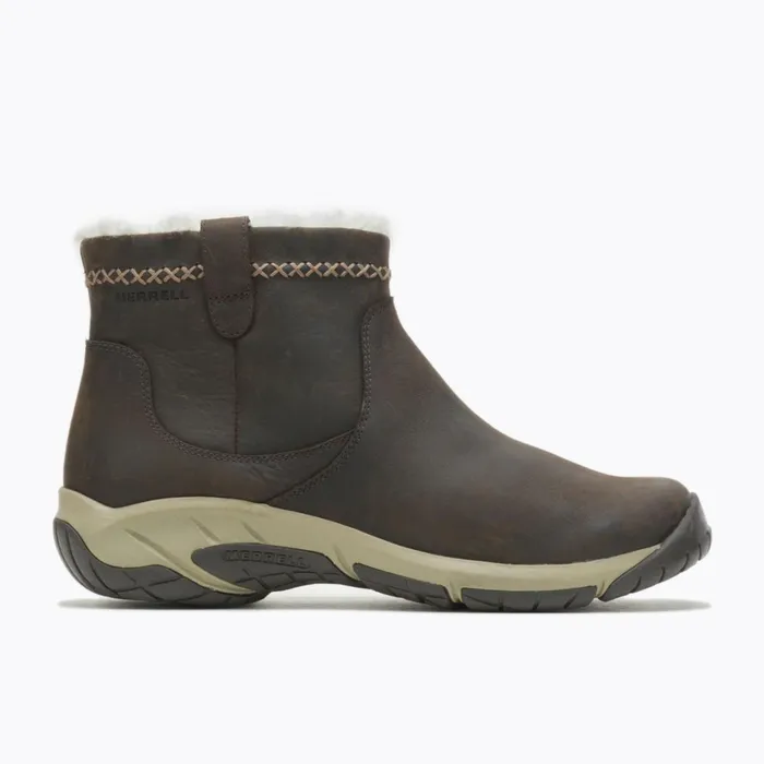 Merrell Boots Women Encore 4 Bluff Zip Polar Waterproof Wide Width Espresso
