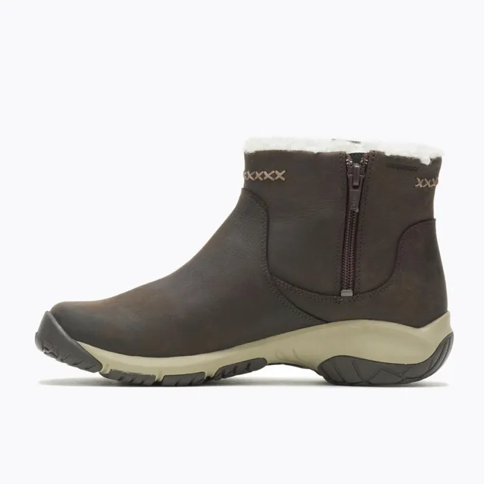 Merrell Boots Women Encore 4 Bluff Zip Polar Waterproof Wide Width Espresso