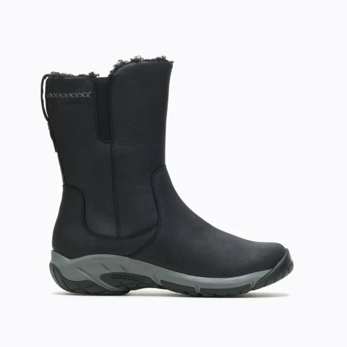 Merrell Boots Women Encore 4 Tall Zip Polar Waterproof Wide Width Black