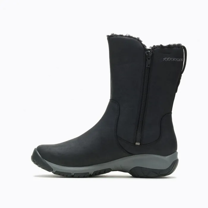 Merrell Boots Women Encore 4 Tall Zip Polar Waterproof Wide Width Black