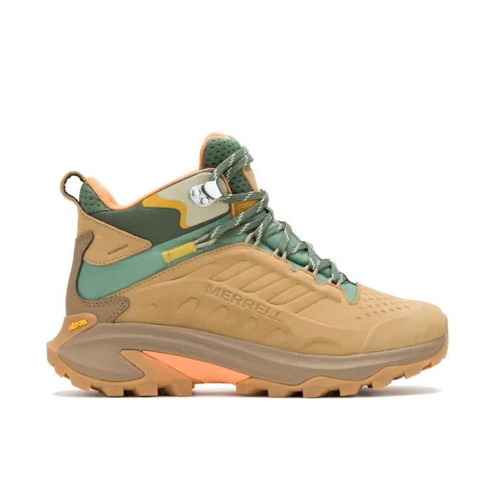 Merrell Boots Women Moab Speed 2 Leather Mid Waterproof Tan
