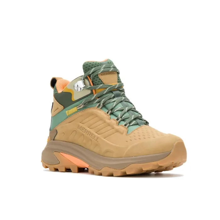 Merrell Boots Women Moab Speed 2 Leather Mid Waterproof Tan