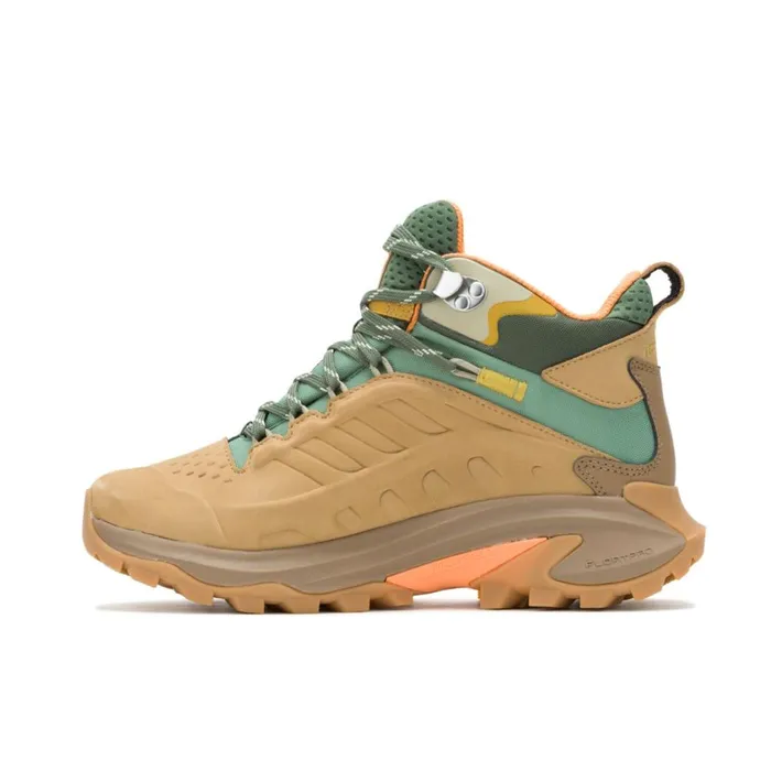 Merrell Boots Women Moab Speed 2 Leather Mid Waterproof Tan