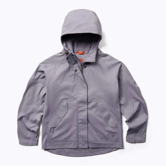 Merrell Outerwear Women Whisper Rain Shell Silver Bullet