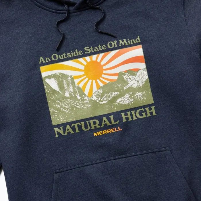Merrell Tops Men Sun Burst Fleece Hoody Navy Heather