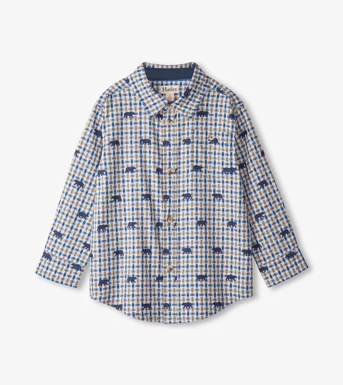 Mini Bears Button Down Shirt Hatley