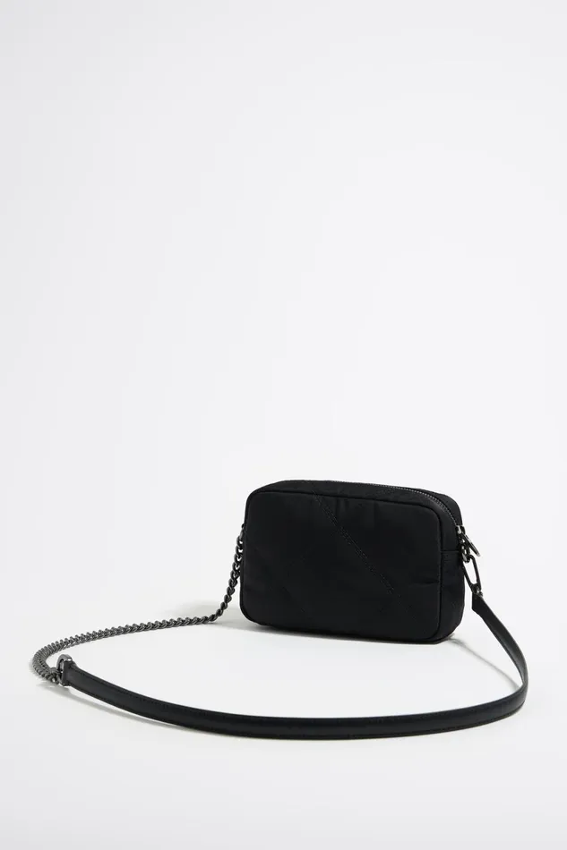 Mini Black Padded Nylon Bag Black Women Bimba Y Lola Crossbody Bags Mini Black Padded Nylon Bag Black Women Bimba Y Lola Crossbody Bags