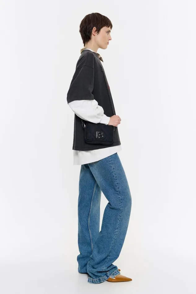 Mini Black Padded Nylon Bag Black Women Bimba Y Lola Crossbody Bags Mini Black Padded Nylon Bag Black Women Bimba Y Lola Crossbody Bags