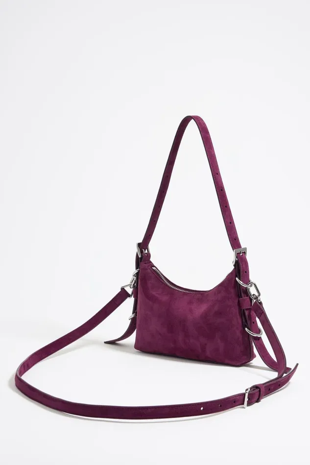 Mini Eggplant Leather Swarovski Pocket Slouch Bag Aubergine Women Bimba Y Lola Shoulder Bags Mini Eggplant Leather Swarovski Pocket Slouch Bag Aubergine Women Bimba Y Lola Shoulder Bags
