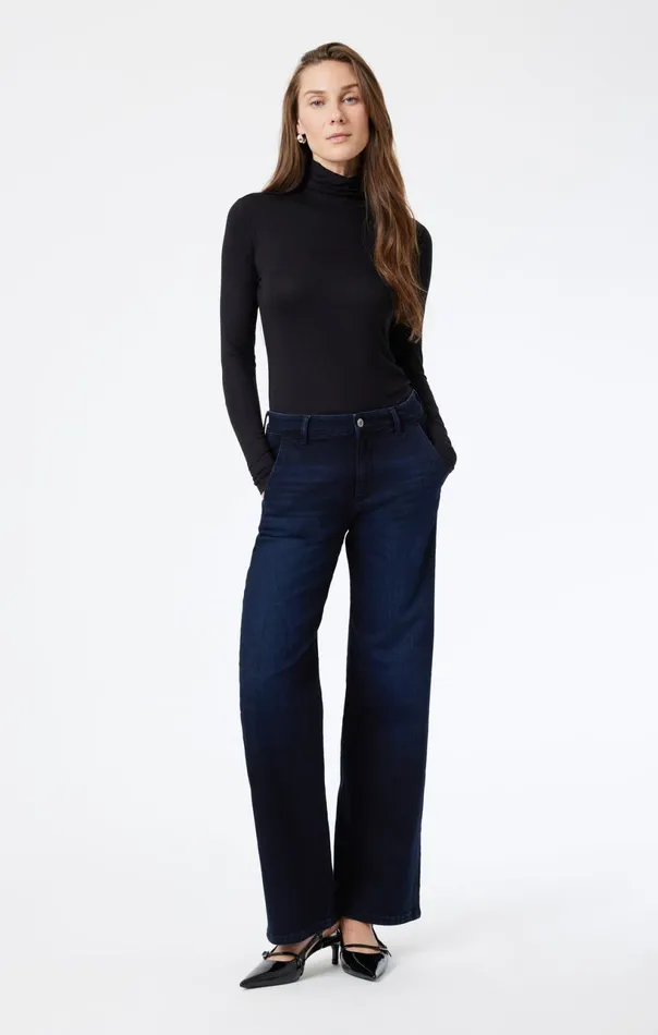 Miracle Wide Leg In Midnight Feather Blue Women Mavi Jeans Denim