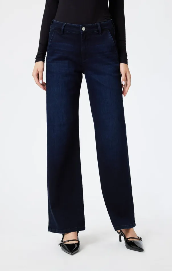 Miracle Wide Leg In Midnight Feather Blue Women Mavi Jeans Denim